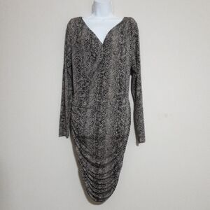 TART Elegant Black and Tan Women's Maternity Dress Rushed M soft Stretchy Casual